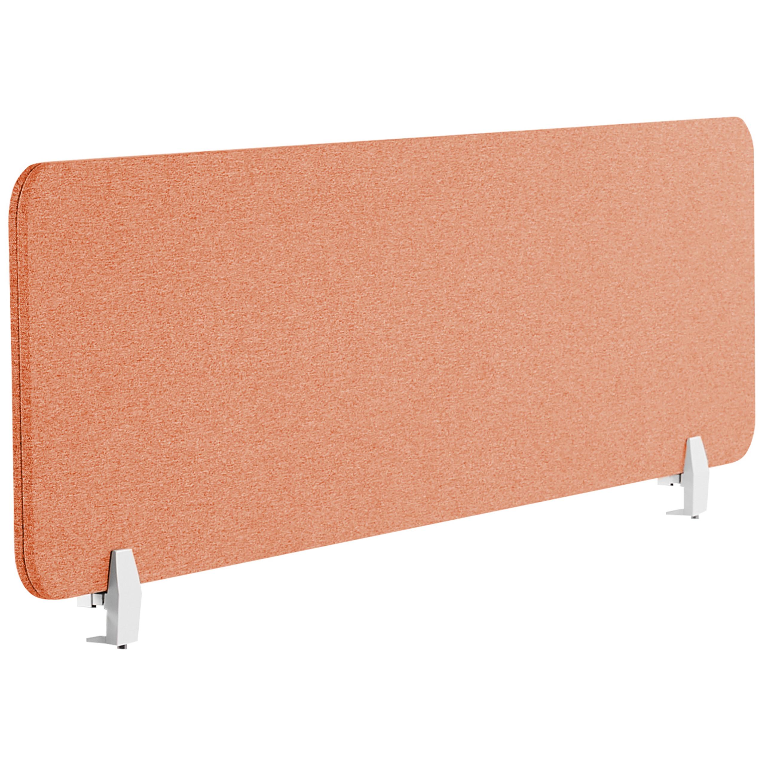 SCHREIBTISCHTRENNWAND 130 x 40 cm Hellrot Wally - Rot, Textil (130/40/2cm) - Beliani