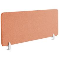 SCHREIBTISCHTRENNWAND 130 x 40 cm Hellrot Wally - Rot, Textil (130/40/2cm) - Beliani