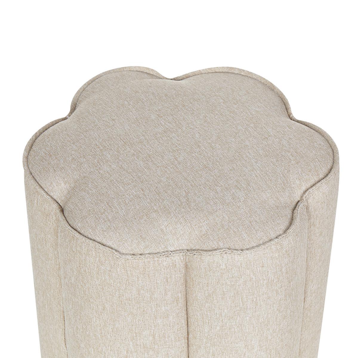 POUF Beige Tappen - Beige, Textil (39/45/39cm) - Beliani