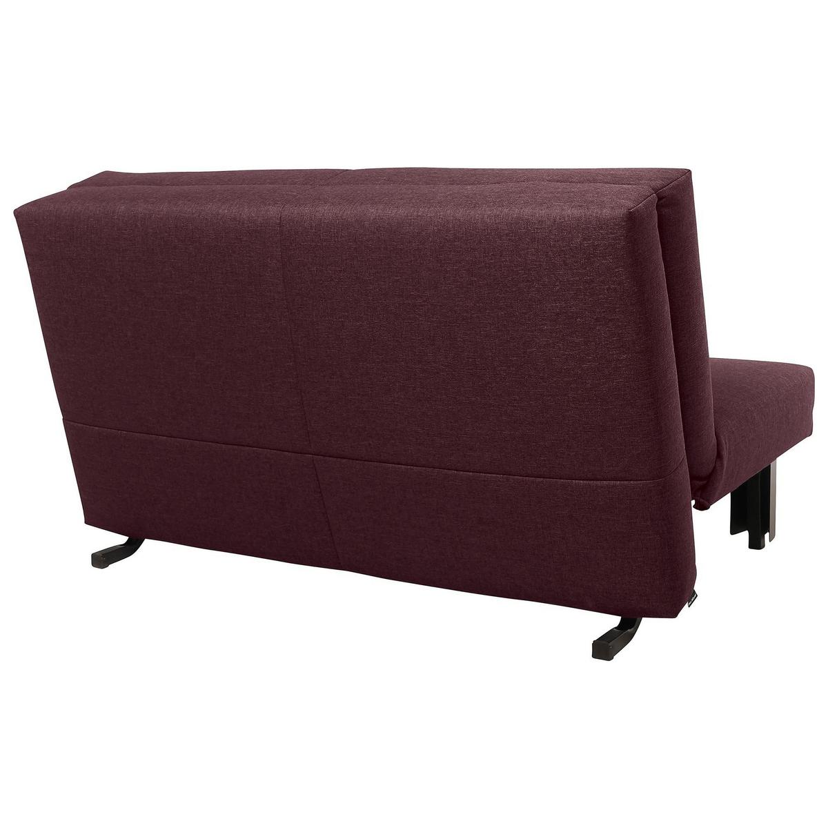 FALTSOFA Kalomira Bezug Flachgewebe Metall schwarz / burgund - Weinrot, Kunststoff (145/84/100cm) - 58aufmkessel