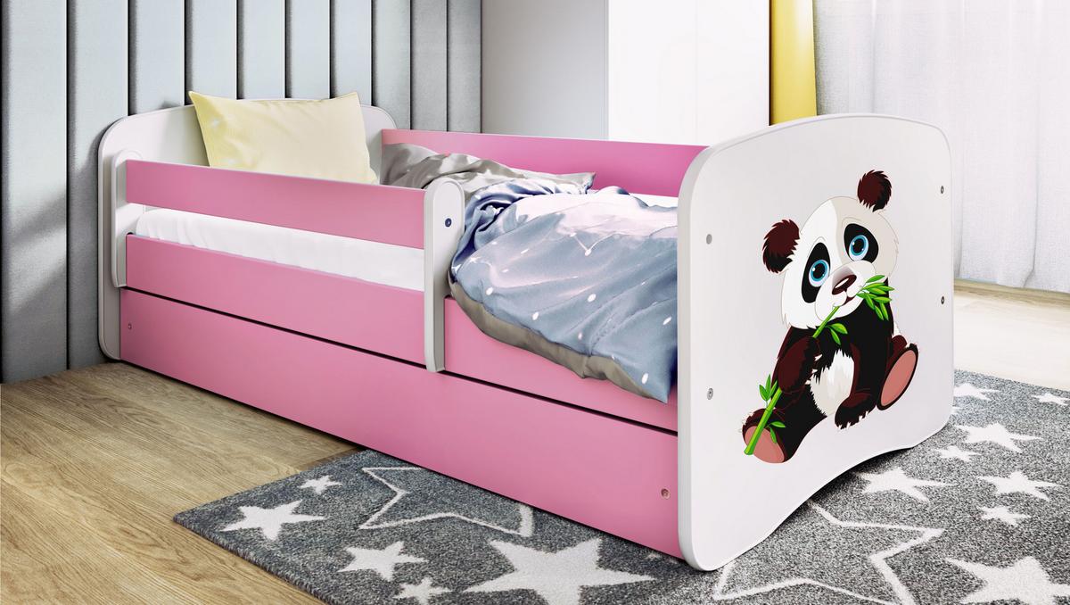 KINDERBETT Panda 2 mit Schublade 180/80 90/61/184 - Rosa, Holzwerkstoff (80/180cm) - RAUMHIRSCH FURNITURE