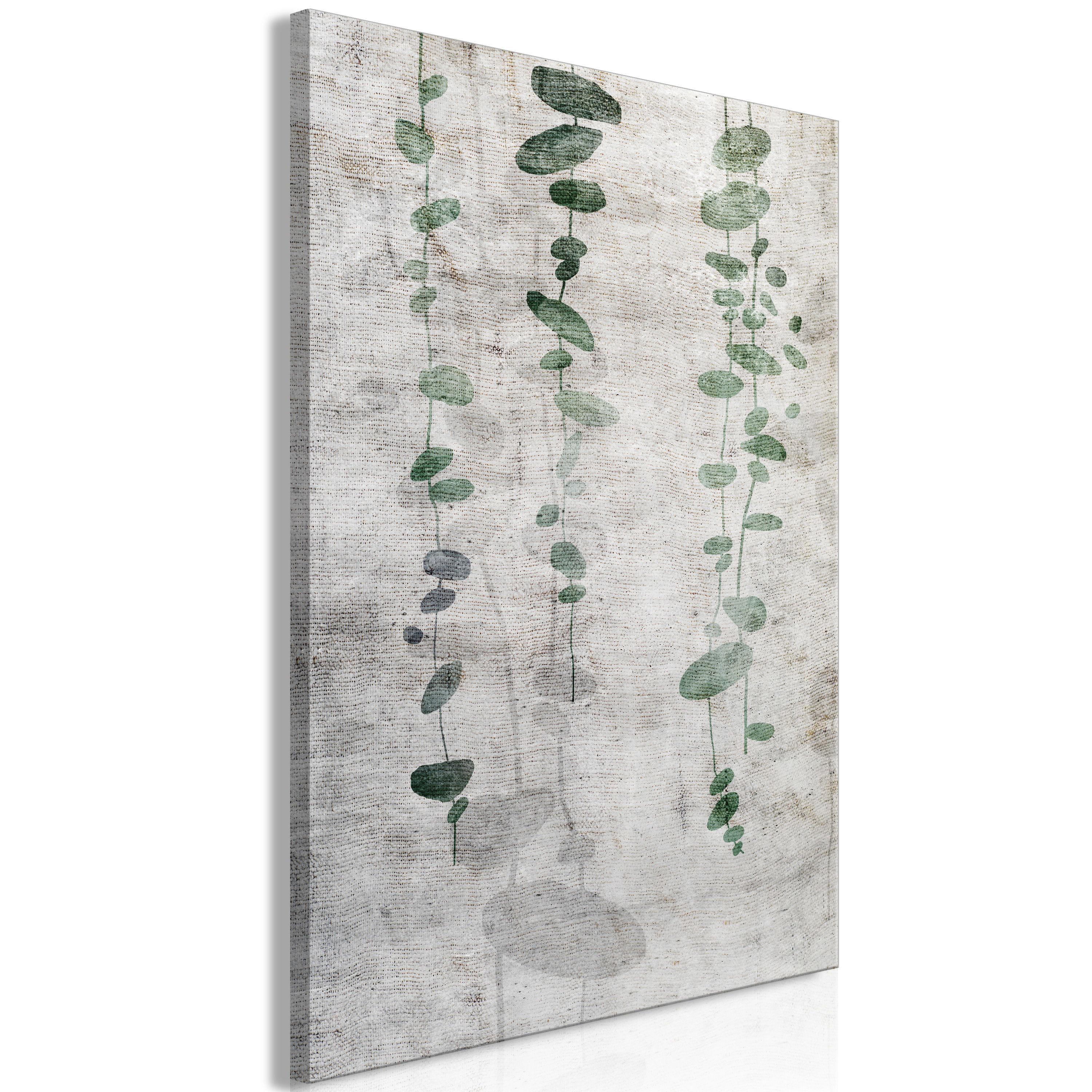 KUNSTDRUCK Grau 40/60 cm - Grau/Grün, Textil (40/60cm) - KUNSTLOFT