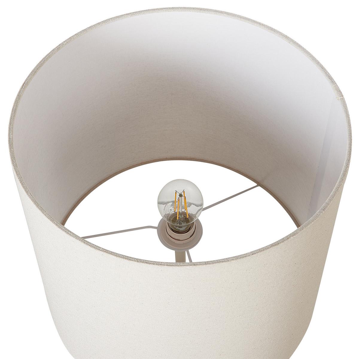 STEHLAMPE Weiß Krios - Weiß, Textil (36/36/160cm) - Beliani