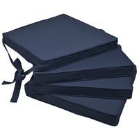 STUHLKISSEN Loft SK 45/40/5 cm Dunkelblau 4tlg - Dunkelblau, Textil (40/45cm) - Beautissu 