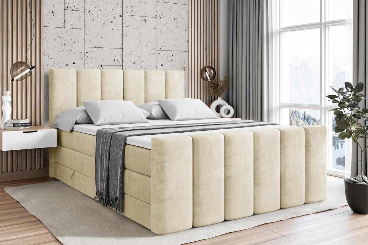 BOXSPRINGBETT BOXI1-Z KING - 180x200 - H3/H4 - Beige - Beige, Holzwerkstoff (180/200cm) - ALTDECOR