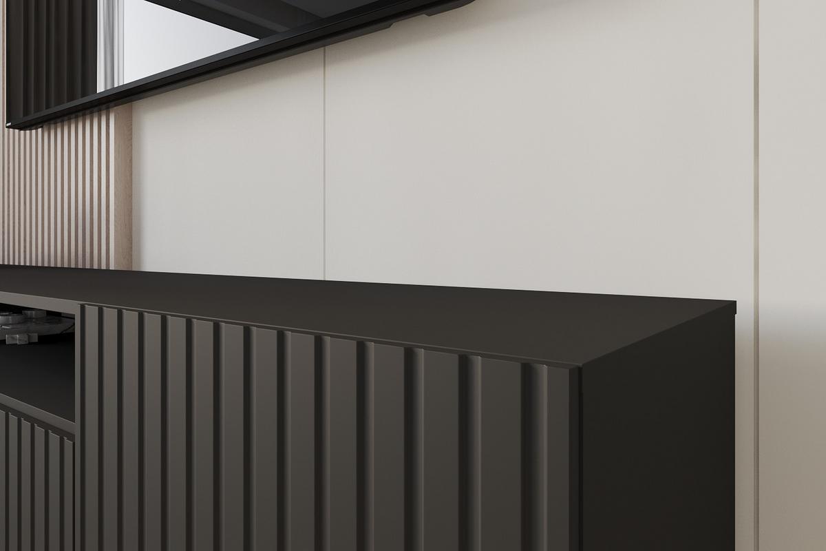 LOWBOARD KITO-S 200x53x41 cm - Schwarz - Schwarz, Holzwerkstoff (200/53/41cm) - ALTDECOR