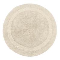 BADEMATTE 80 cm rund, 100% Baumwolle, wendbar - Creme, Textil (80/80cm) - Homescapes