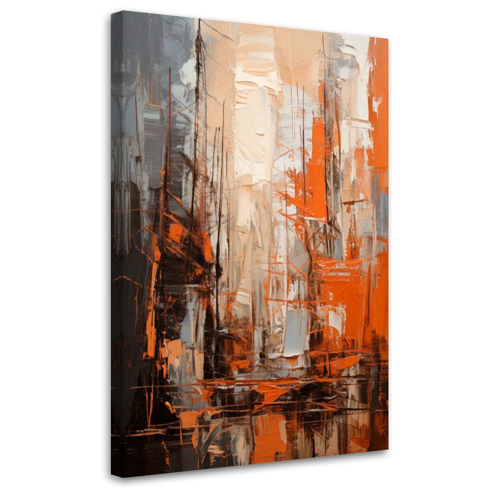 LEINWANDBILD Abstraktion 20x30cm - Orange, Textil (20/30cm) - Feeby