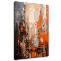 LEINWANDBILD Abstraktion 40x60cm - Orange, Textil (40/60cm) - Feeby