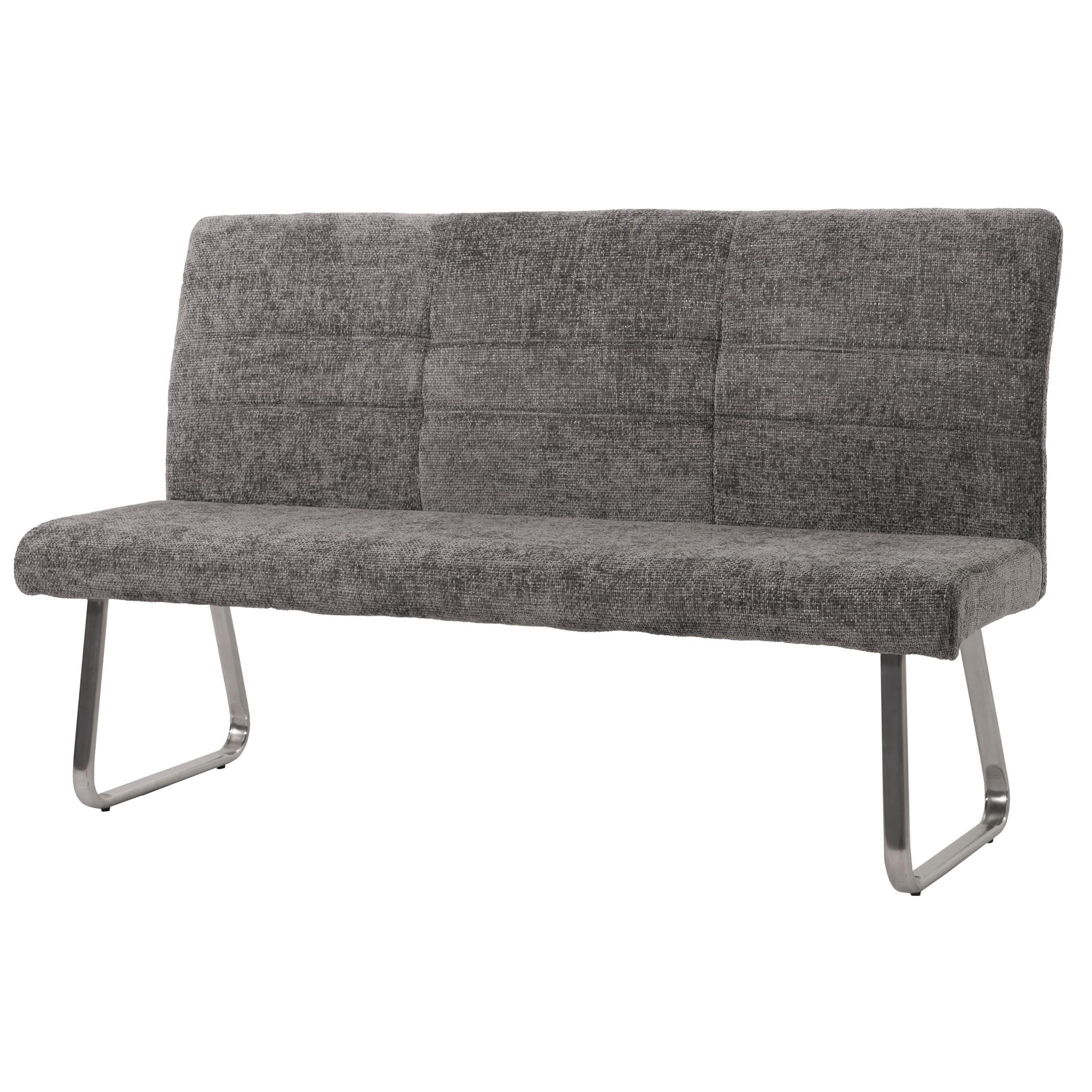 SITZBANK Grau - Grau, Textil (160/100/65cm) - MCW