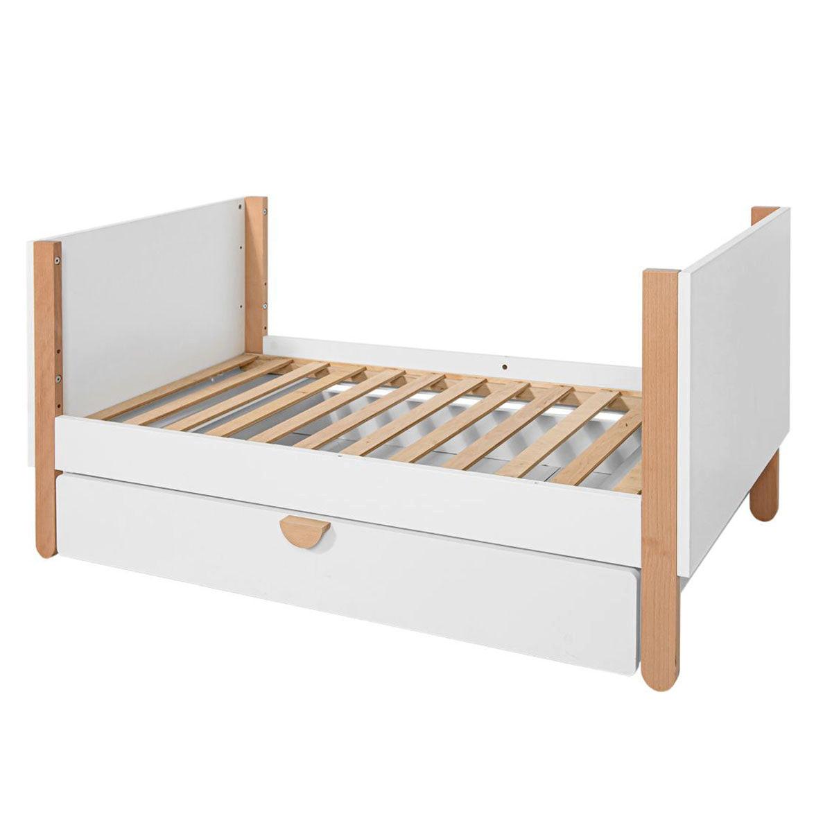 GITTERBETT 60/120 Laurie Weiß und Holz - Weiß, Holzwerkstoff (60/120cm) - Petits-meubles