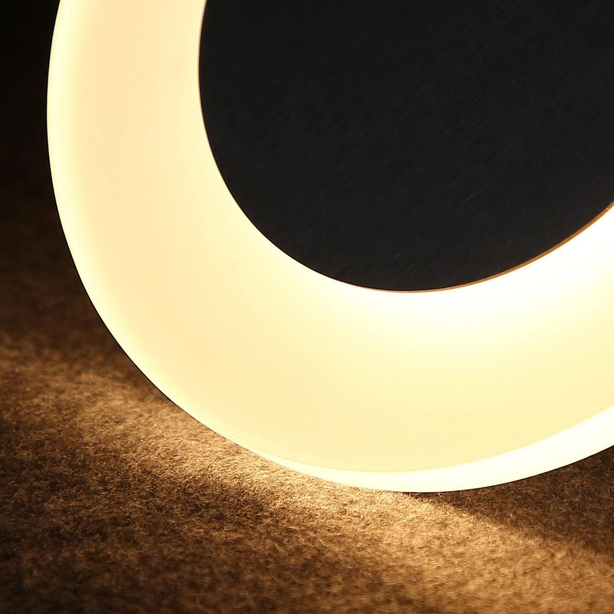 LED-WANDLEUCHTE Glimmering 16/16/4.8 cm - Schwarz, Metall (16/4.8/16cm) - ZMH