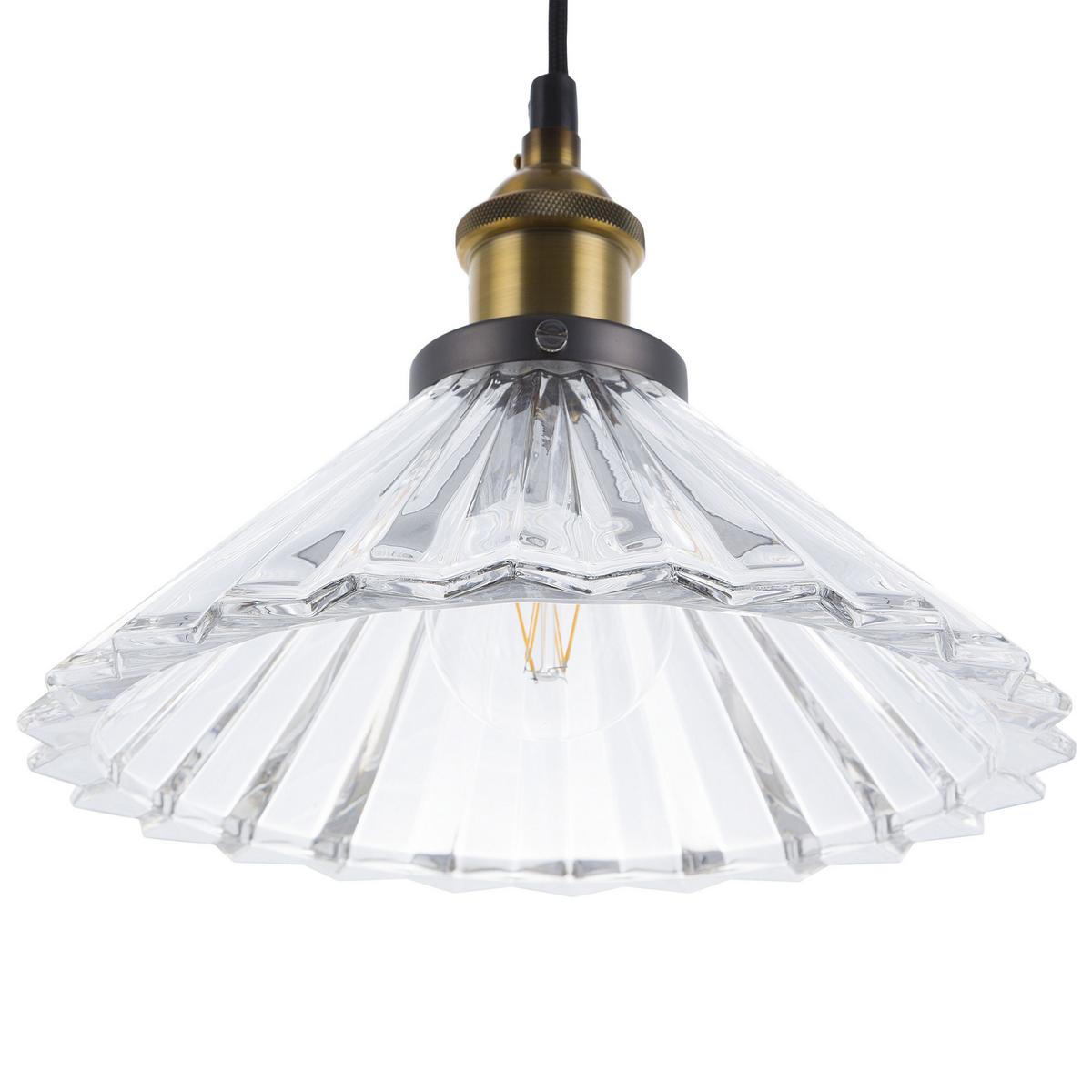 HÄNGELEUCHTE Colorado 25/25/96 cm - Transparent, Glas (25/25/96cm) - Beliani