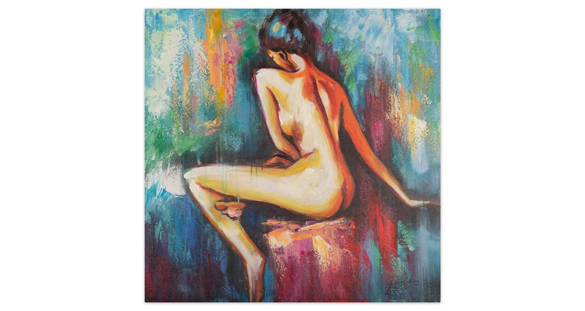 ACRYLBILD HANDGEMALT 60/60 cm - Multicolor, Holz/Textil (60/60cm) - KUNSTLOFT