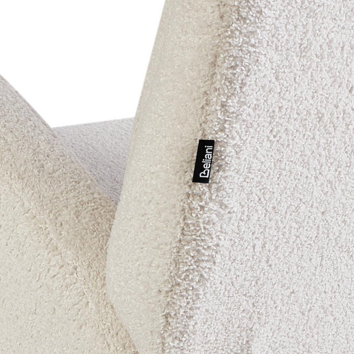 SCHAUKELSESSEL Cremeweiß Alsta - Weiß/Braun, Textil (68/100/100cm) - Beliani