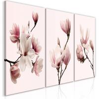 KUNSTDRUCK Rosa 60/30 cm - Pink/Braun, Textil (60/30cm) - KUNSTLOFT
