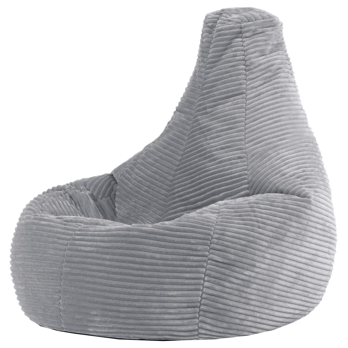 SITZSACK für Kinder Sessel aus Cord 2-tlg. - Grau, Textil (69/59/65cm) - icon