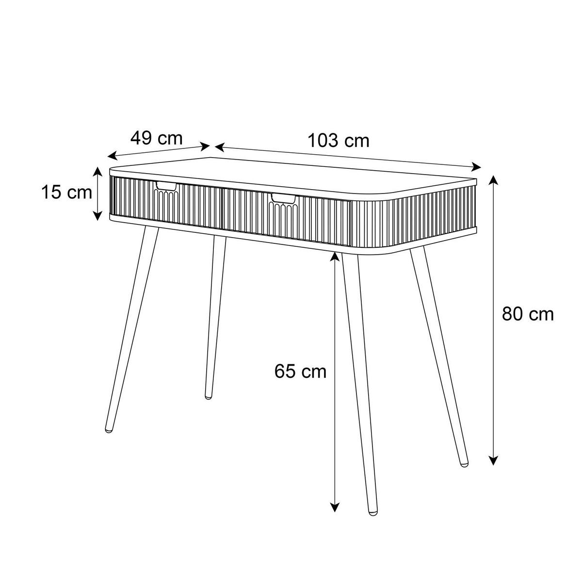 KONSOLE ZAIRA T103 Weiß - Weiß, Holzwerkstoff (49/103/80cm) - Lookway