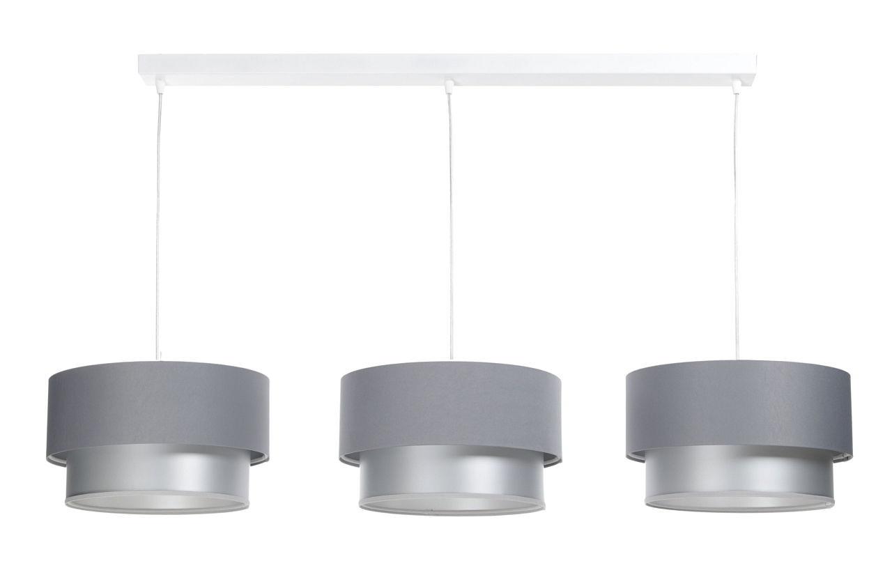 HÄNGELEUCHTE Grau 30/88 cm - Silberfarben, Kunststoff (30/2.6/88cm) - ONZENO
