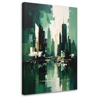 LEINWANDBILD Städte & Architektur 70x100cm - Grün, Textil (70/100cm) - Feeby