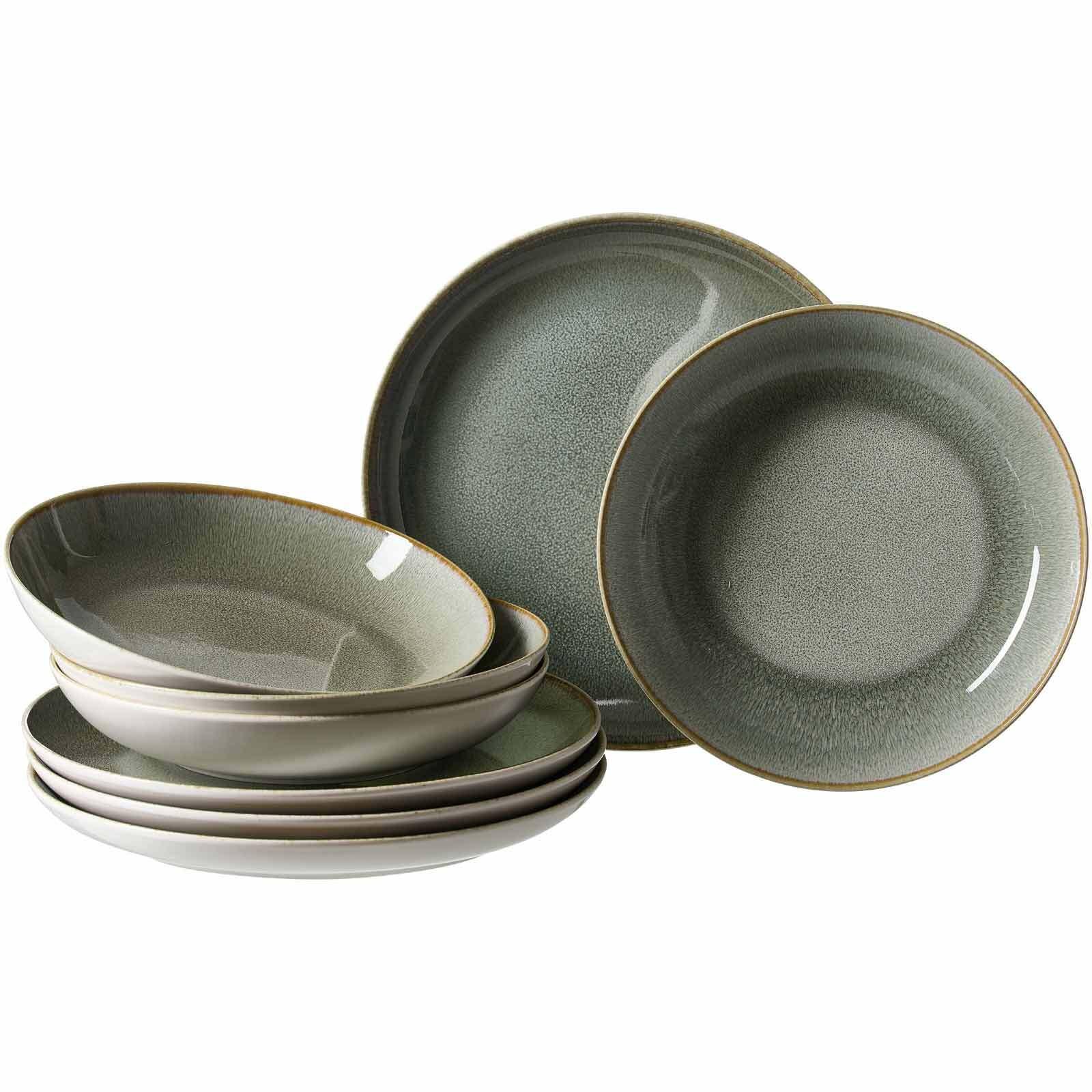 TAFELSERVICE Giada grün 8-tlg. - Grün, Keramik (17/28.5/28.5cm) - Ritzenhoff Breker
