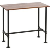 BARTISCH eckig Schwarz, Braun - Schwarz/Braun, Holz (61/120/108cm) - MCW
