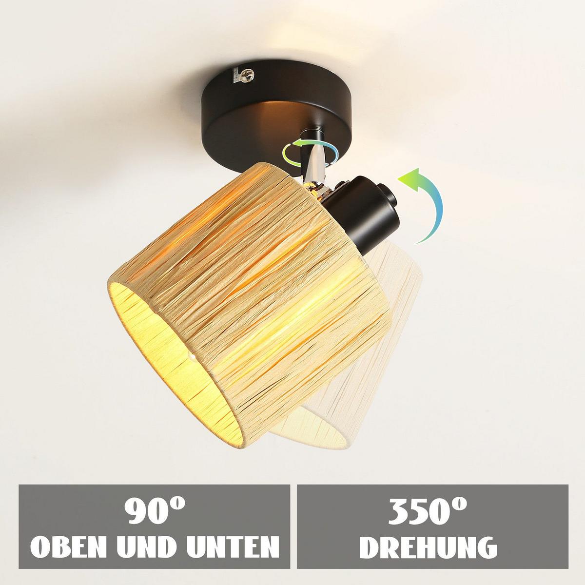 DECKENSTRAHLER Lewandowski 1-flammig 15/14/16.5cm - Schwarz, Metall (15/14/16.5cm) - Nettlife
