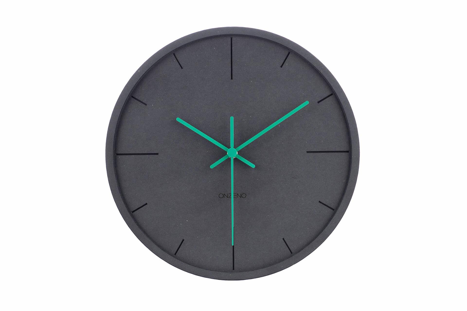 WANDUHR Design Grau 30/30 cm - Schwarz, Holzwerkstoff (29.5/29.5/1cm) - ONZENO