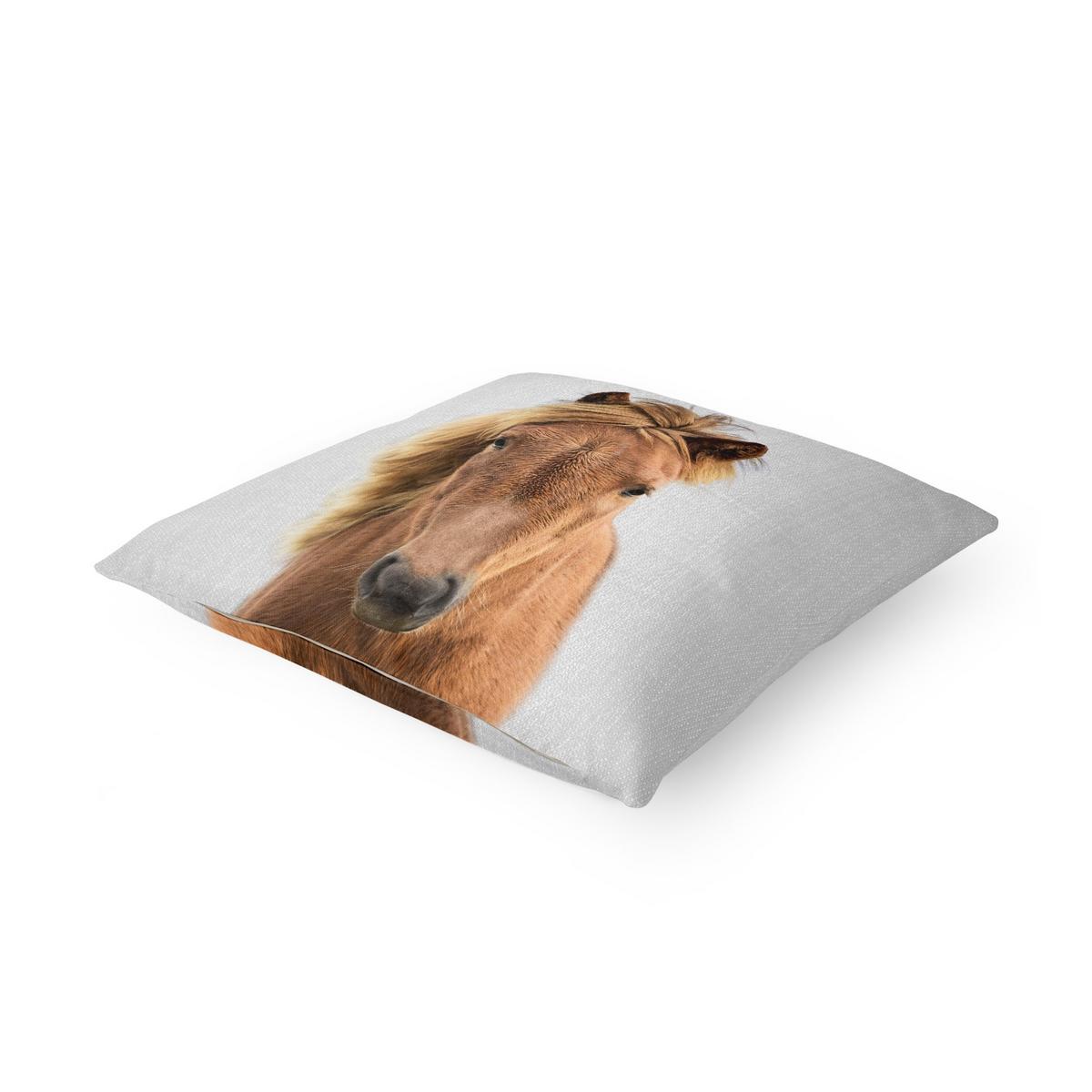 DEKOKISSEN Pferd Pauline 40/40 cm - Schwarz, Textil (40/40/10cm) - Bilderwelten