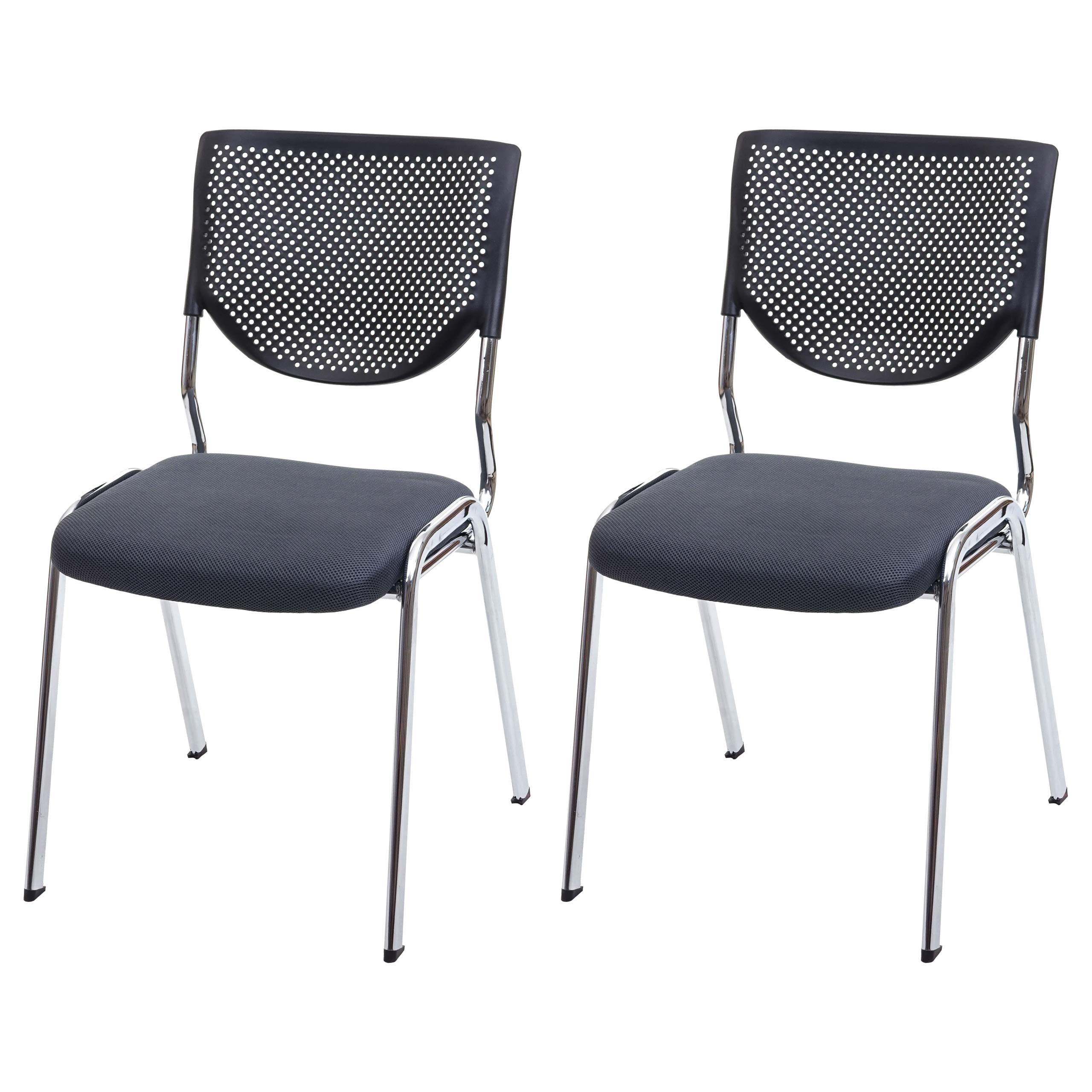 BESUCHERSTUHL Grau 2er-Set - Grau, Textil (49/83/58cm) - MCW