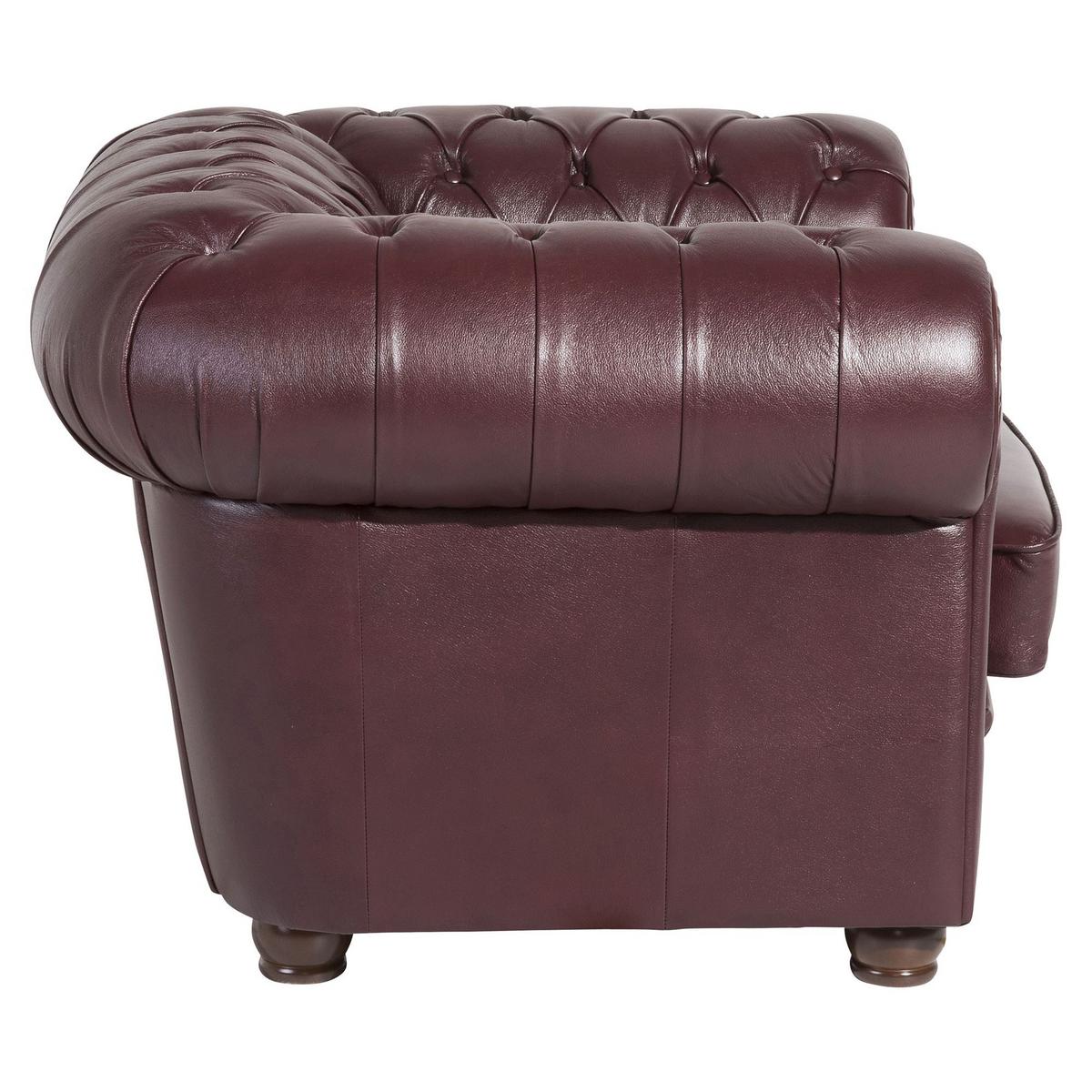POLSTERSESSEL Kalea Wischleder rot - Rot, Leder (98/76/110cm) - 58aufmkessel