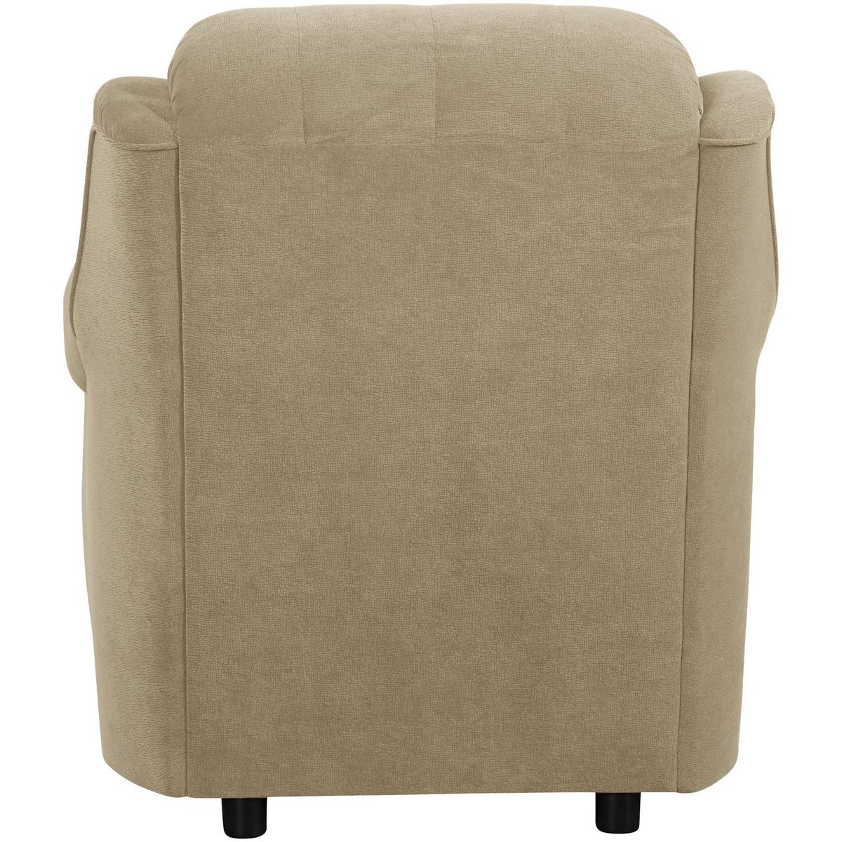 POLSTERSESSEL Kaylyn Flockstoff sand - Sandfarben, Kunststoff (81/89/83cm) - 58aufmkessel