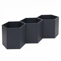 HOCHBEET 3ER-SET Anthrazit 3er-Set-Set - Anthrazit, Metall (264/77/100cm) - MCW