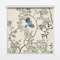 INNENROLLO - Fensterrollo - Rollo - 100x100 cm - Vögel auf einem Baum - Weiß, Kunststoff (100/100/0.5cm) - TULUP