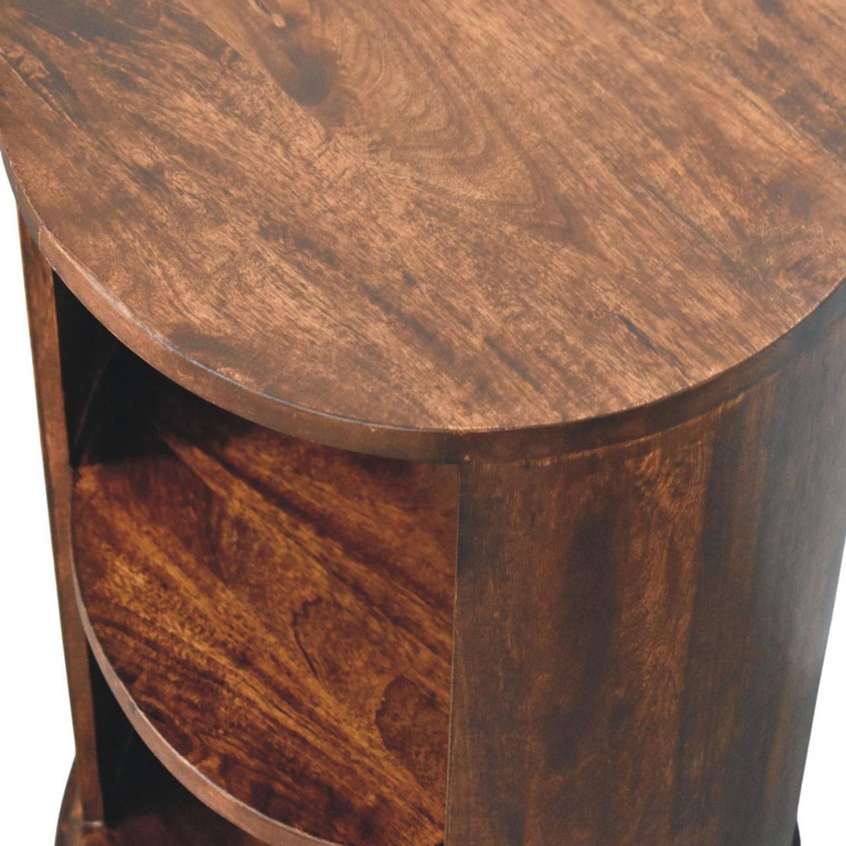 BEISTELLTISCH mit California-Walnuss-Finish, 2 offene Ablagen, dunkelbraun - Dunkelbraun, Holz (45/45/56cm) - Artisan Furniture
