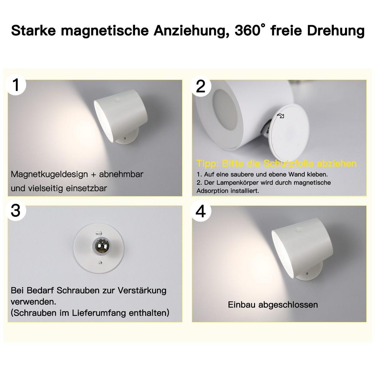LED WANDLEUCHTE Emma - Weiß, Kunststoff (9/8/11cm) - Nettlife