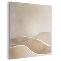 AKUSTIKBILD Beige - Natur - Abstrakt - Modern Wandbilder 60x60 cm - Beige, Kunststoff (60/60/0.9cm) - MuchoWow