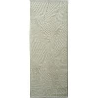 LÄUFER Outdoor, Fußbodenheizung-geeignet, mit Blattmotiv, ENGADIN in Salbeigrün, 80 x 150 cm - Grün, Textil (80/150cm) - KADIMA DESIGN