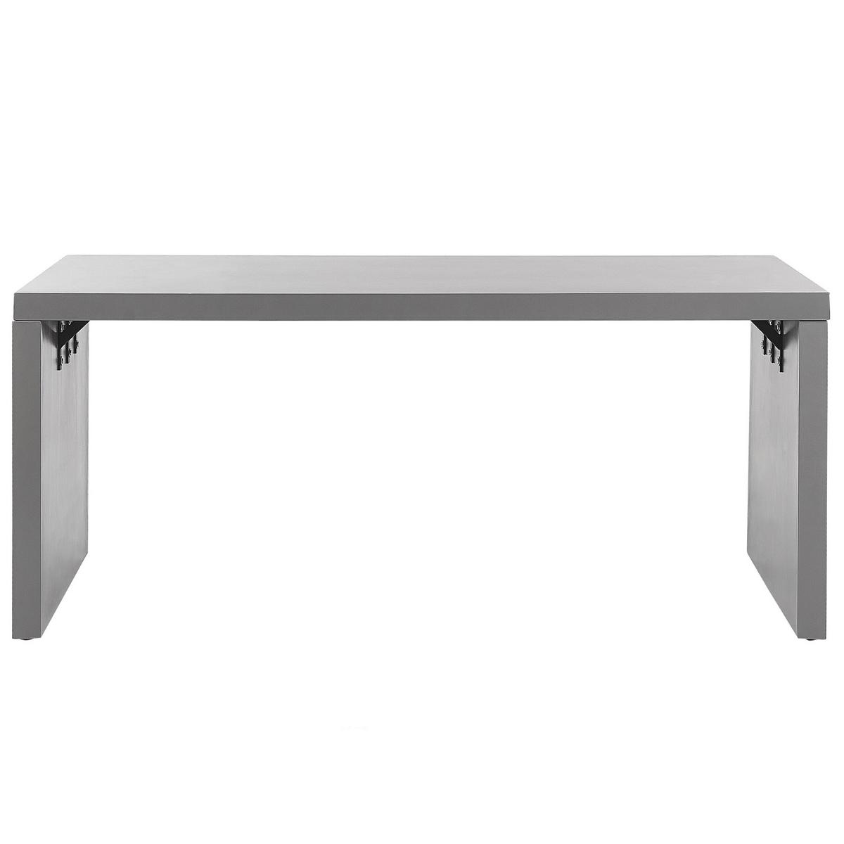 GARTENTISCH Beton grau U-Form 180/90 cm Taranto - Grau, Stein (90/108/78cm) - Beliani