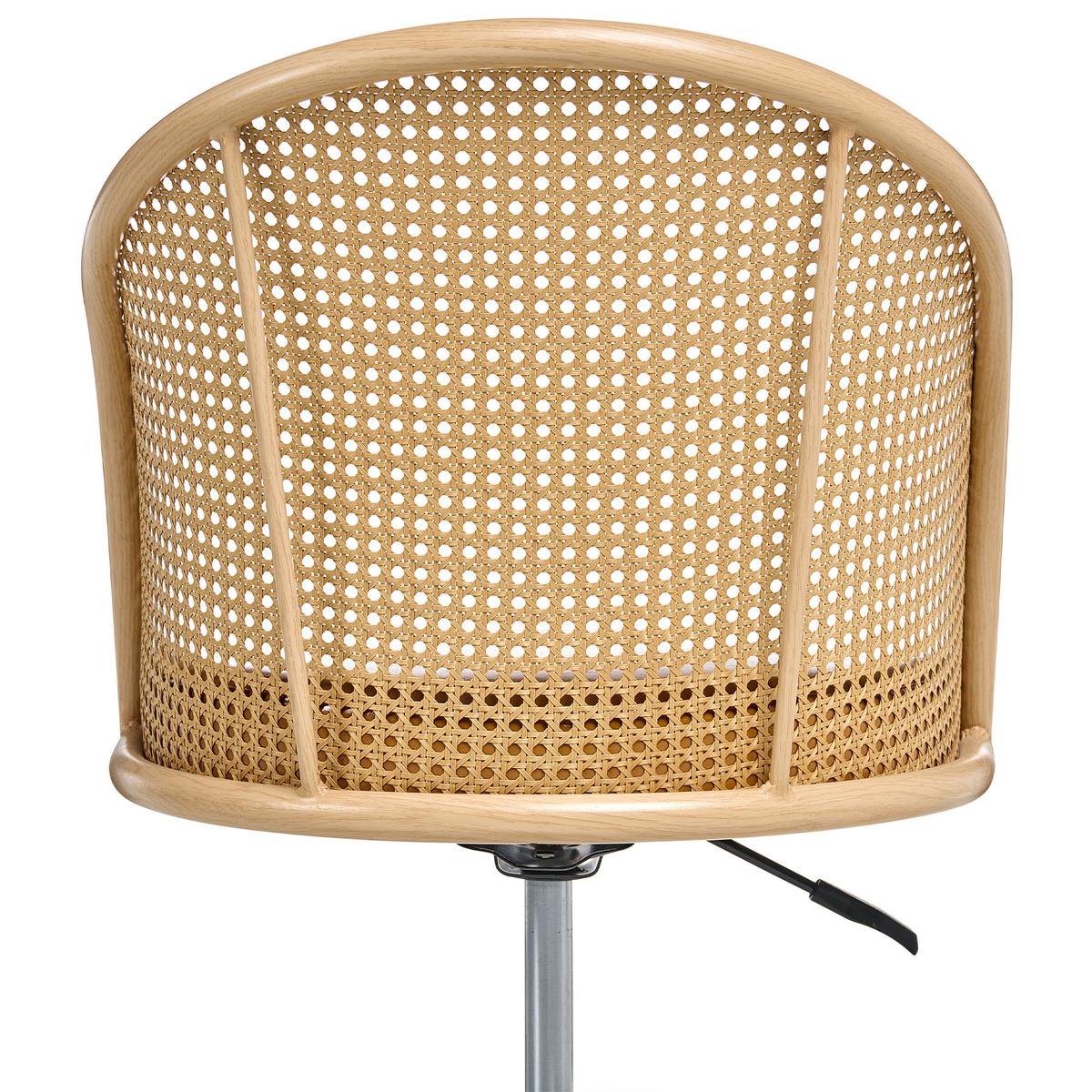 SCHREIBTISCHSTUHL Braun Baltimore - Silberfarben/Schwarz, Kunststoff (50/76/50cm) - Beliani
