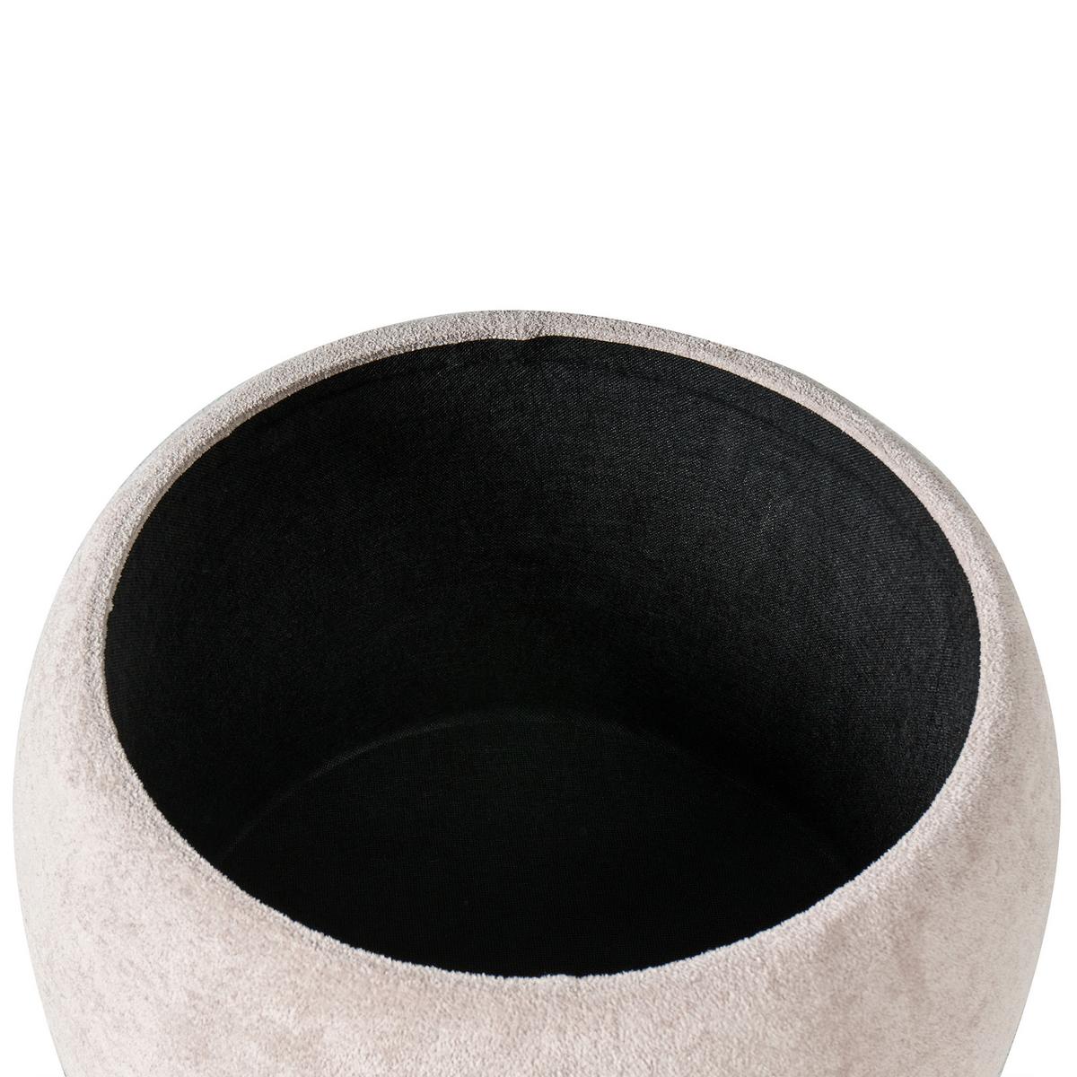 POUF mit Stauraum Bouclé Hellbeige Annabella - Beige, Textil (40/42/40cm) - Beliani