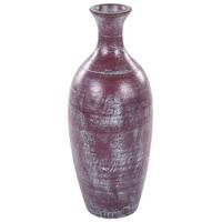 DEKOVASE Terrakotta braun Kardia - Braun, Stein (57cm) - Beliani