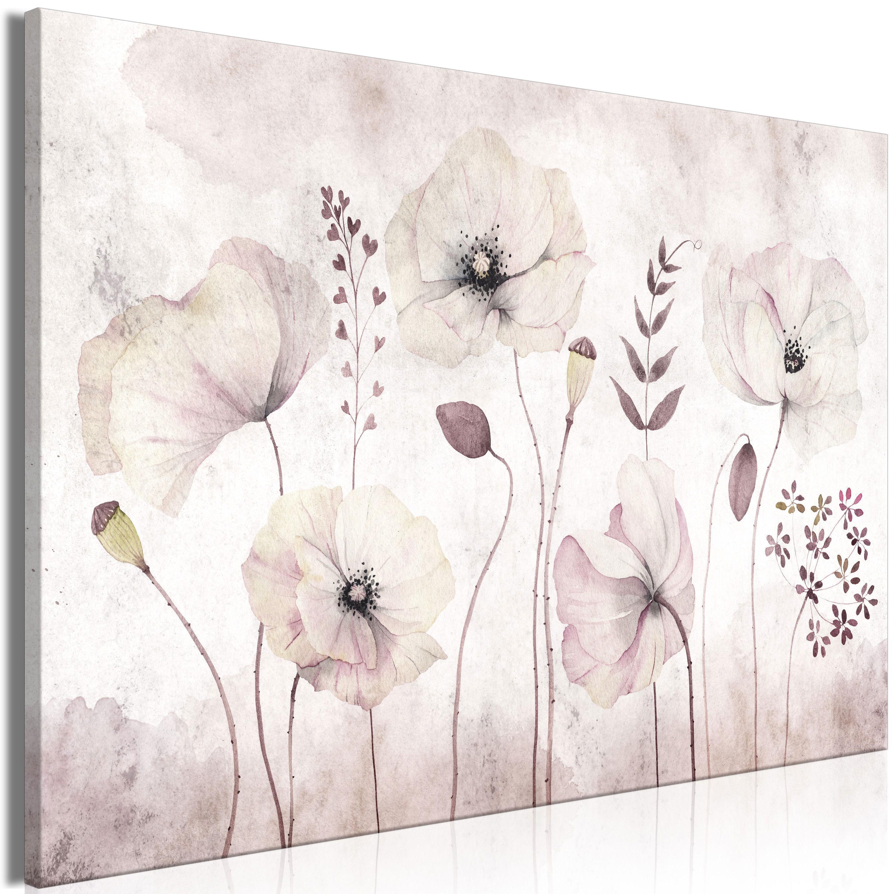 KUNSTDRUCK Rosa 60/40 cm - Pink, Textil (60/40cm) - KUNSTLOFT