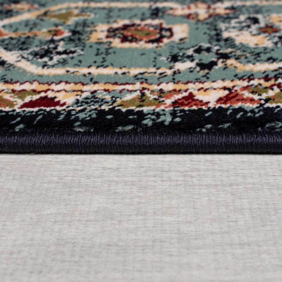 KURZFLORTEPPICH GLAZERT, geometrisch, Blau, 160 x 230 cm - Blau, Textil (230/160cm) - KADIMA DESIGN