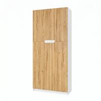 BÜROSCHRANK Logan Fronten in Eiche Natur - Eichefarben, Holzwerkstoff (82/184/37cm) - Vladon