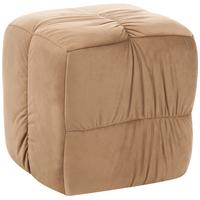 POUF Samtstoff Taupe Turley - Taupe, Textil (57/38/57cm) - Beliani