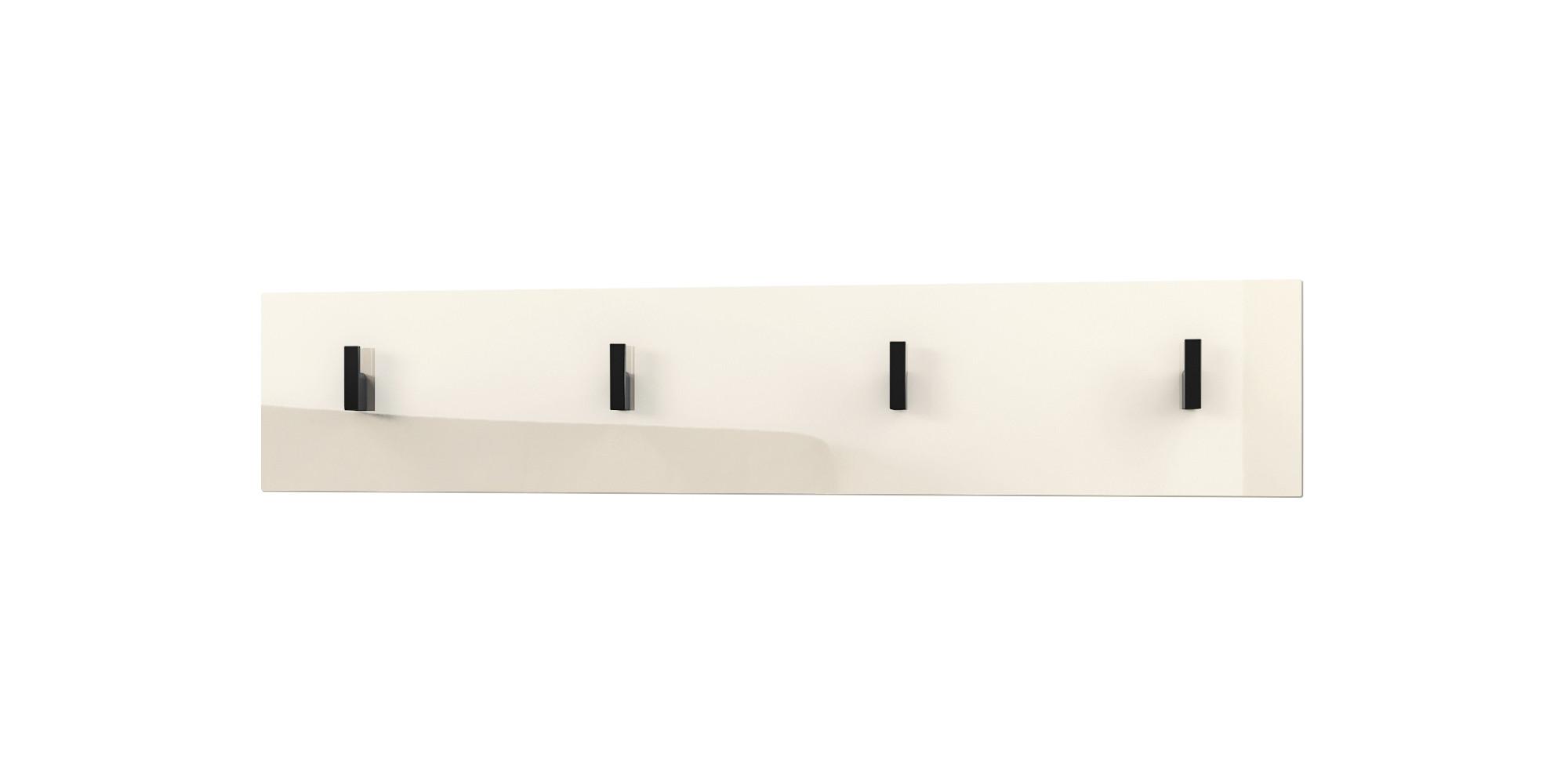 GARDEROBENPANEEL Linea Creme Hochglanz - Creme, Holzwerkstoff (72/14.5/3.5cm) - Vladon