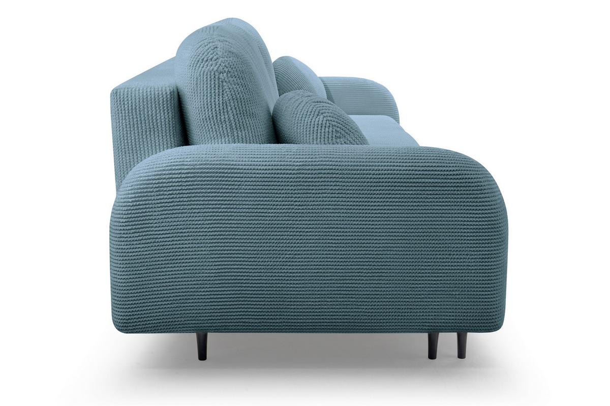 BETTSOFA VIVO Grün Geflochtener Stoff mit Schlaffunktion - Grün, Holz (230/95/102cm) - MASSENO