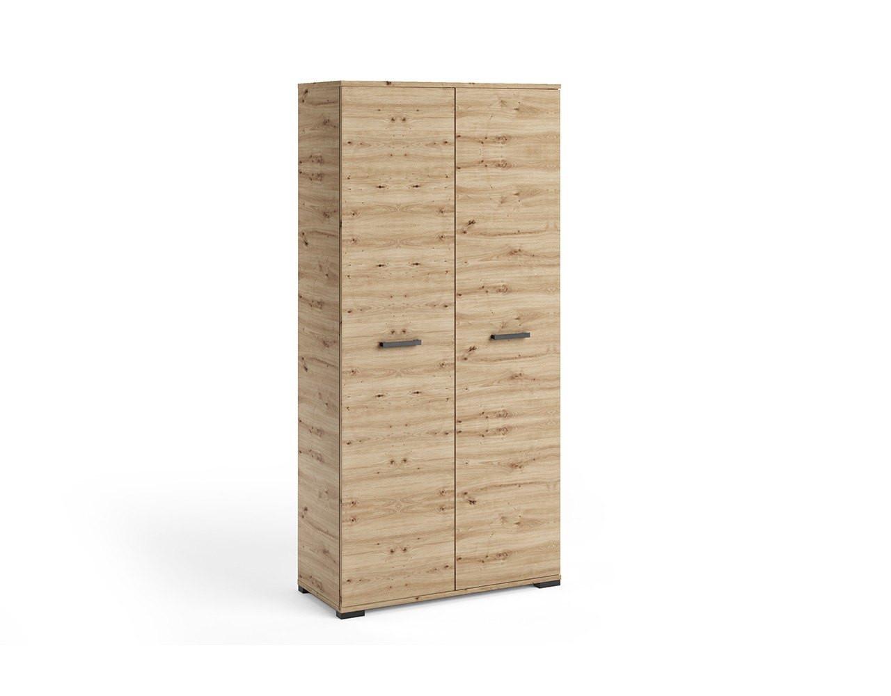 DREHTÜRENSCHRANK ALBANO 90/186/56cm 2-türig Eiche Artisan - Eiche Artisan, Holzwerkstoff (90/186/56cm) - MASSENO