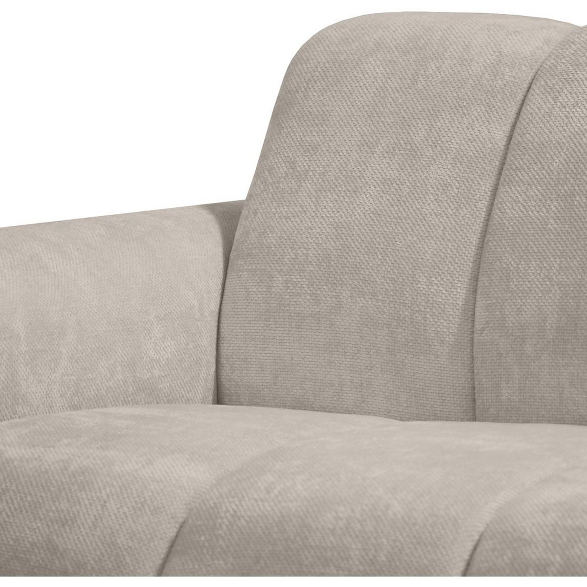 ECKSOFA Volare Mini ohne Schlaffunktion beige links, Storm-Stoff - Beige/Schwarz, Textil/Metall (256/165cm) - Beautysofa